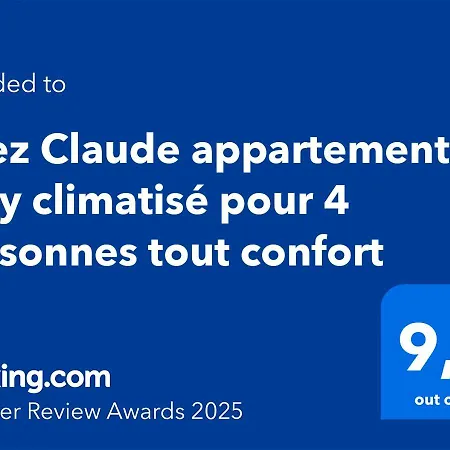 Apartment Chez Claude Cozy Climatise Pour 4 Personnes Confort
